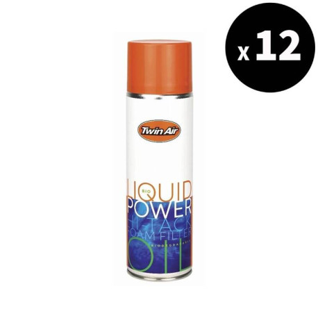 Huile pour filtre à air TWIN AIR Bio Liquid Power Foam biodégradable - 500ml x12