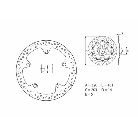 DISQUE DE FREIN BREMBO SERIE ORO