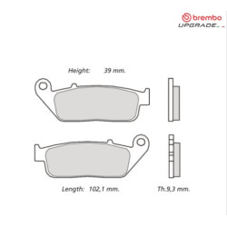 Plaquettes BREMBO Z04 107A48609 ( Compétition Vitesse )