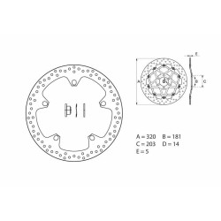 DISQUE DE FREIN BREMBO SERIE ORO