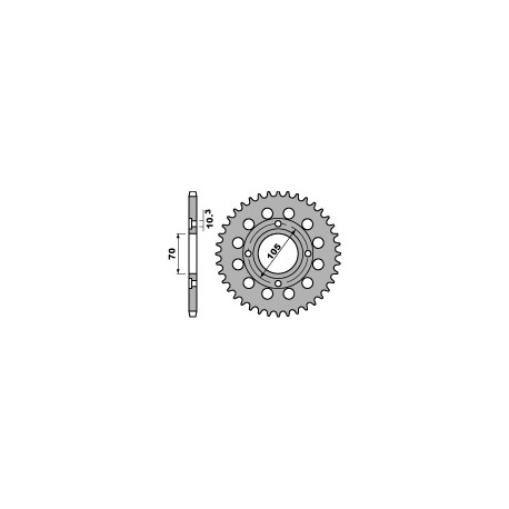 Couronne PBR 36 dents acier standard pas 530 type 278