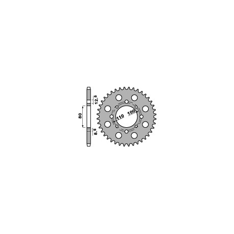 Couronne PBR 38 dents acier standard pas 630 type 333