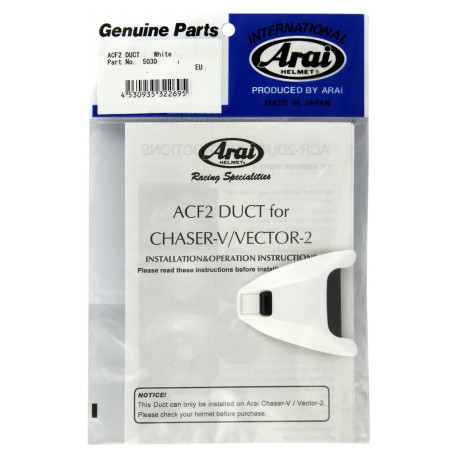 Ventilation supérieure avant ARAI Air Conductor Front-2 white pour casque Chaser-V/Chaser-V PRO 