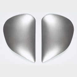 Plaques pivot ARAI Super AdSis J (LRS) Aluminium Silver pour casques RX-7 GP/Viper/Astro-Light/Chaser-V/Chaser-V PRO/Axces II 