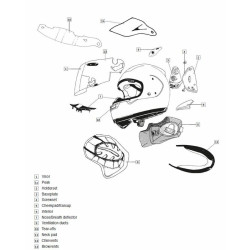 Ventilation centrale ARAI Sketch casque intégral